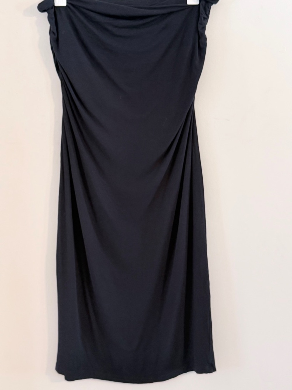 VENUS Chic Black Ruched Maxi Skirt Size 1X